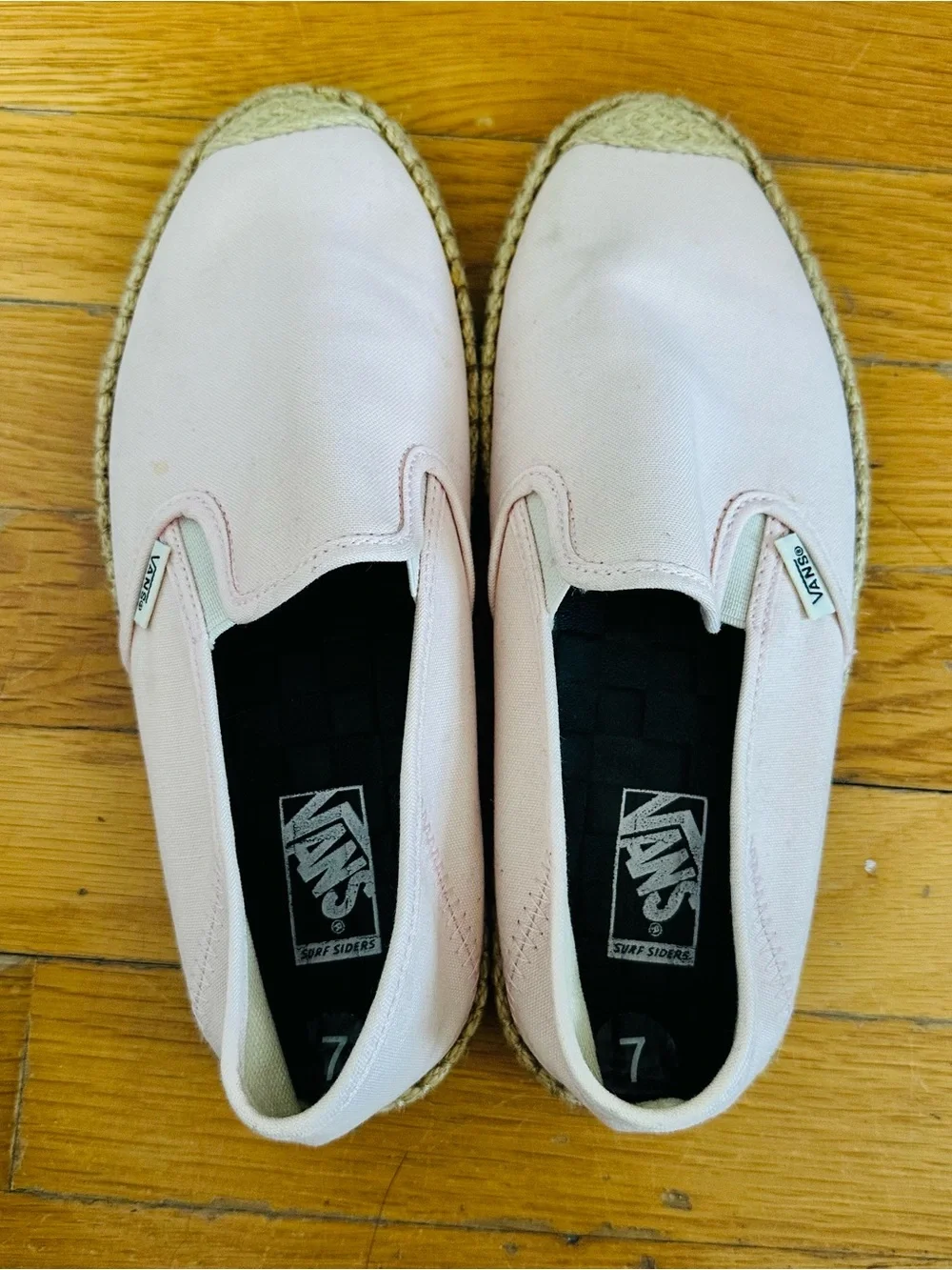 Vans Pink Slip-On Espadrille surf siders Sneakers size 7